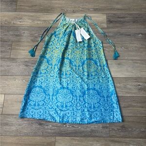 Love Kyla Anastsia Dress Women’s Sz S Silk Blend Tassles Boho Anthropologie NWT